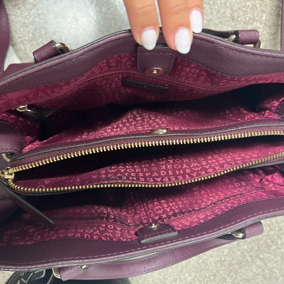 Kate Spade Saffanio Leather Evangelie Satchel - Picture 6 of 9